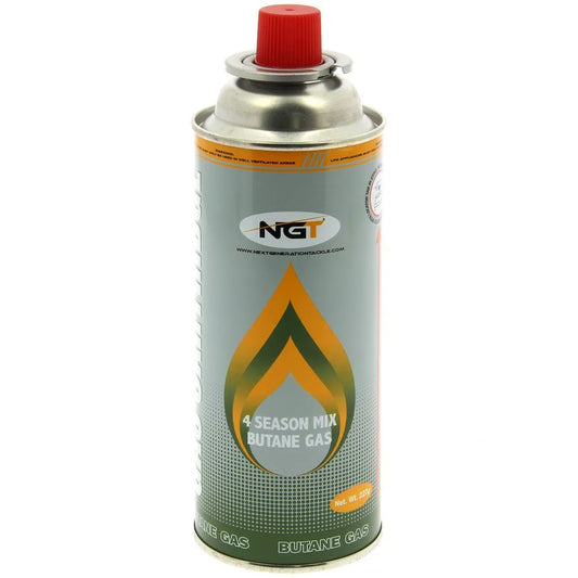 NGT 227g (4 Pack) Butane Gas Canisters. NOT AVAILABLE FOR DELIVERY OUTSIDE OF THE UK.